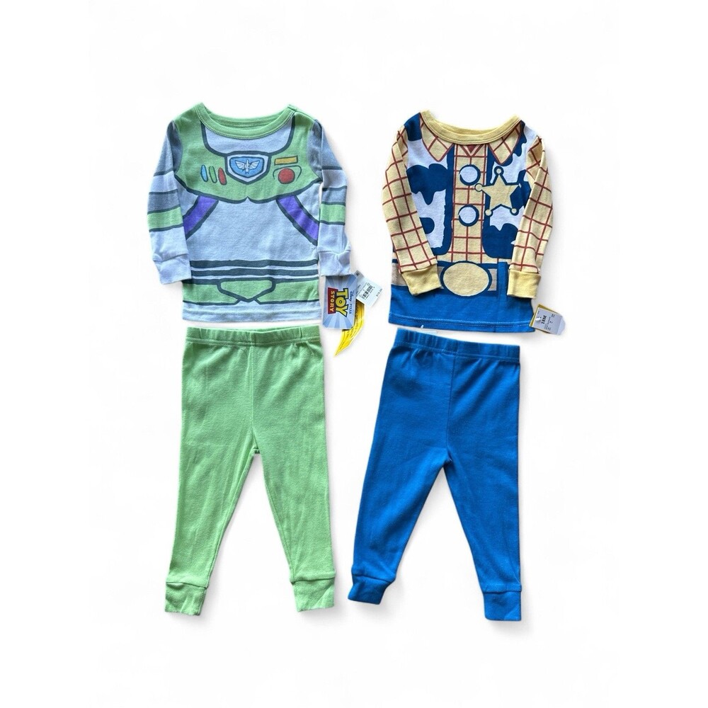 NWT 2 Sets Toy Story Boys Woody & Buzz Pajama Sets 18 Months NEW 4pc